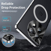 Funda de carga inalámbrica transparente a prueba de golpes para Oneplus 13 12 11 Nothing Phone1 cubierta trasera mate parachoques de aluminio fundas de teléfono acrílicas - details 0