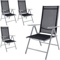 2X Sillas de Jardín Plegables Antracita Asiento Ligero Aluminio Silla Reclinable 8 Posiciones hasta 120Kg - details 27