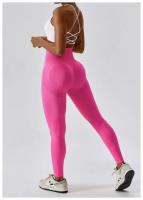 Pantalones de Yoga sin costuras para mujer, mallas Push Up de cintura alta, ajustados, de secado rápido, elásticos, para entrenamiento - details 10
