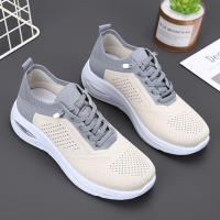 Zapatillas Deportivas de Moda para Mujeres Fly Weave Pareja Zapatillas de Correr Transpirables Casuales Alineación de Tela Cierre de Cordones - details 1