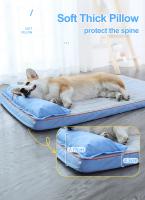 Cama refrescante de verano para perro, estera ortopédica de espuma viscoelástica con almohada, transpirable, impermeable, lavable - details 9