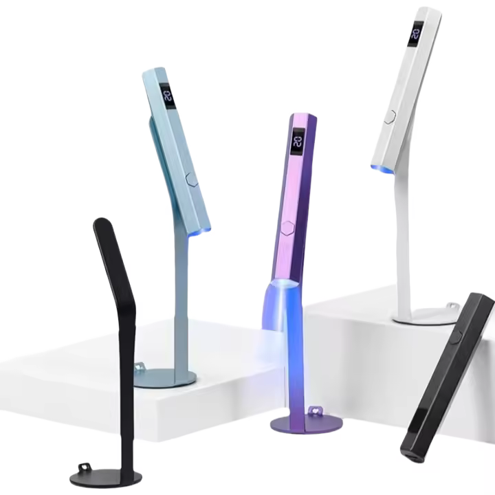 Mini lámpara Led UV de mano, secador de uñas recargable portátil para curar esmalte de Gel con pantalla, manicura hine - 1