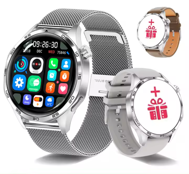 Nuevo reloj inteligente Watch 5 Pro, pantalla HD AMOLED de 1,53 pulgadas, rastreador GPS NFC, brújula, dial personalizado, llamada Bluetooth, reloj de monitoreo de salud para hombres, regalo de Año Nuevo para hombres - 1