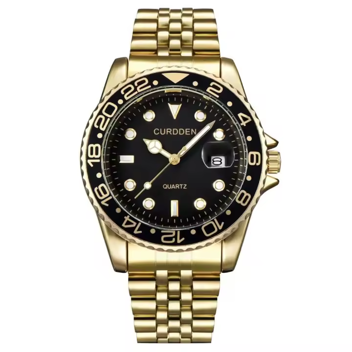 Reloj de Cuarzo de Lujo para Hombres Leten Correa de Acero Inoxidable Estilo Casual Calendario - 1