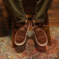 Botas de cuero de alta gama para hombre, zapatos altos de cuero esmerilado de piel de vaca pura - details 4