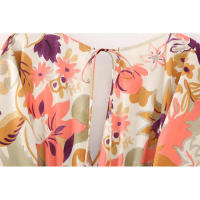 BUNO-mujeres moda Primavera Vintage impreso popelina vestidos largos con cuello en V midi francés elegante ropa de noche femenina - details 15