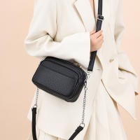 Mini Bolso Cuadrado de Cuero con Doble Correa y Cadena Ajustable - details 1