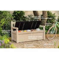 Baúl de Almacenamiento de Resina Grafito Capacidad de 265L Ideal para Ordenación de Jardín y Terraza 140 x 60 x 84 cm - details 11