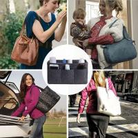 HHYUKIMI-organizador de maquillaje, bolsa con inserción de fieltro para bolso, bolso interior de viaje, cosmético portátil, apto para varias marcas de bolsos - details 0
