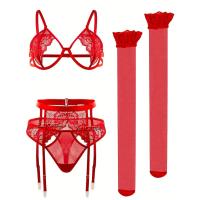 Lencería Sexy Para Mujer En Encaje Transparente Conjunto De Sujetador Y Bragas Push up Briefs Lencería Erótica Conjunto De Bragas Y Sujetadores - details 3
