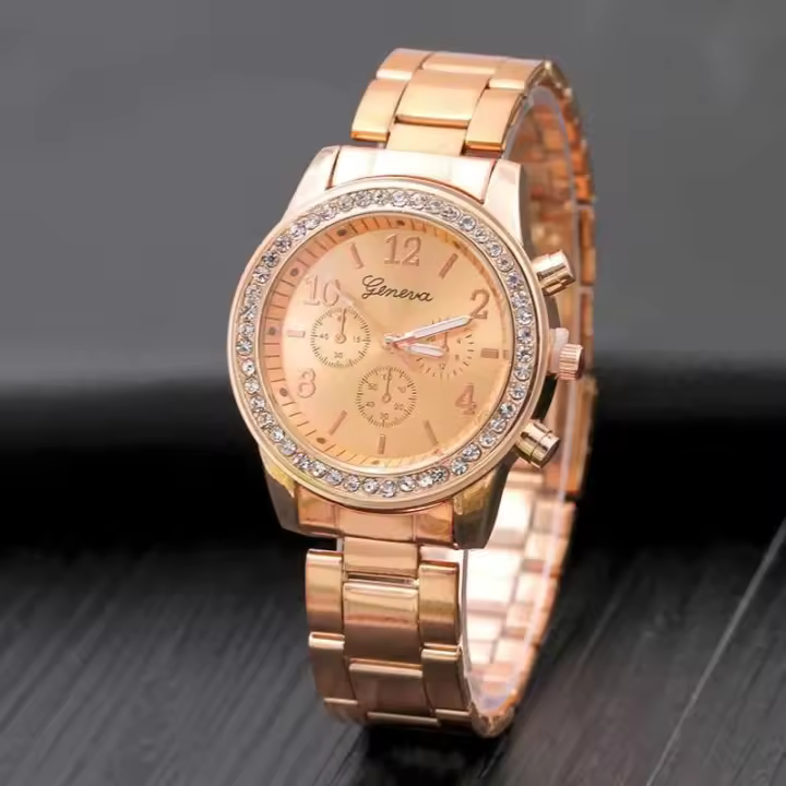 Reloj de Pulsera de Acero Cristal Leten Reloj de Lujo Clásico Geneva para Mujeres Joyería Formal - 1