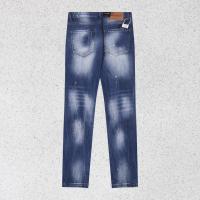 Dsquared2 pantalones vaqueros ajustados para hombre SN34 pantalones holgados con agujeros y emblemas pantalones vaqueros bordados - details 9