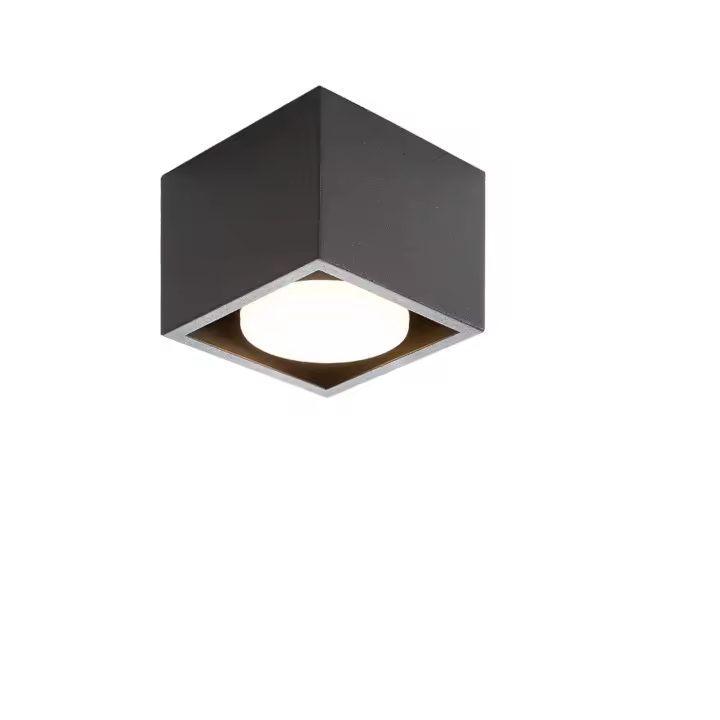 CBJKTX Foco LED Luces de techo Negro GX53 MAX.5W Foco giratorio cuadrado para cocina Sala de estar Comedor Pasillo - 1