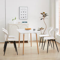 EGOONM-Juego de 4 sillas de comedor Escandinavia, muebles para comedor, silla de diseño nórdico, sillas creativas con respaldo para el hogar - details 1
