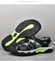 Sandalias de verano para hombre, sandalias de playa transpirables, sandalias de senderismo al aire libre, sandalias informales de cuero con punta cerrada para caminar - details 11