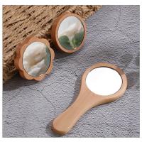 Espejo de Madera Portátil Mini Mini Espejo de Maquillaje para Mujeres Espejo Redondo de Belleza en Mano - details 16
