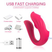 Vibrador Inalámbrico Control Remoto OOEEY para Mujeres Estimulador de Clítoris Juguetes Sexuales para Parejas Adultas Forma U Masturbador Dual - details 2