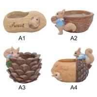 Planta animal jugosa de resina en forma de ardilla ETA, jardín ETE, decoración de escritorio ETA - details 6