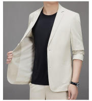 Traje de Algodón con Cuello para Hombres Primavera Otoño Estilo Sencillo Cómodo para Hombres Mayores de Negocios Casual - details 3