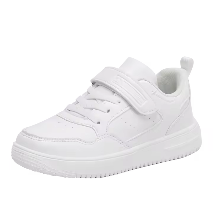 Zapatillas de deporte para niños, zapatos informales para niños, zapatos planos de cuero negro para caminar para estudiantes, calzado deportivo ligero antideslizante para niñas - 1