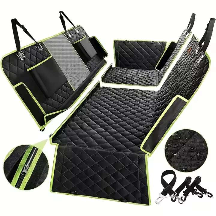 Funda mejorada 6 en 1 para el asiento trasero del perro, hamaca 100% impermeable para el coche con ventana de malla. - 1
