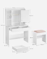Luces LED de 3 Colores con Brillo Ajustable Mesa de Maquillaje con Espejo - details 22