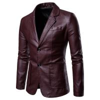 Chaqueta clásica de cuero para hombre, abrigo deportivo informal de piel de cordero - details 3