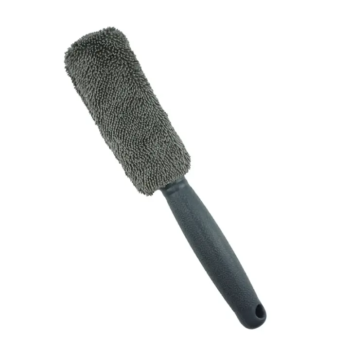 Cepillo de Limpieza de Rueda Portátil de Microfibra Herramienta de Limpieza de Neumáticos de Coche y Motocicleta con Mango - 1