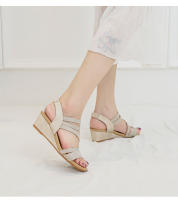 Sandalias de cuña para mujer, nuevas de verano, cómodas, de suela suave, Simia Roman, zapatos de plataforma impermeables, sandalias de una sola tira - details 2