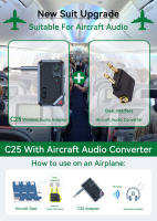 VAORLO 2 en 1 Bluetooth 5.3 Transmisor Receptor de Audio 3.5MM AUX Hifi Estéreo Adaptador Inalámbrico de Música con Micrófono para Coche Avión TV PC Auriculares Altavoz Amplificador - details 0