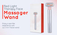 infrared red light therapy face massager wand smart sensor portable facial device skin vibrating