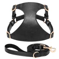 Correa de Tiro de Cuero PU para Perros Conjunto de Correa de Pecho para Gatos, Longitud de 5 Pies, Chaleco para Caminar - details 5