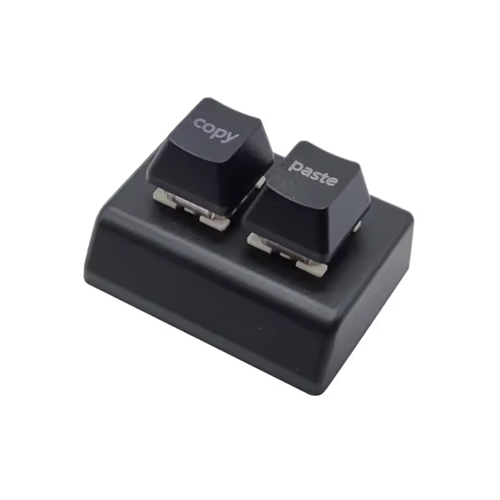 Teclado de programación Macro RGB teclado personalizado de 2 teclas Mini copiar y pegar teclado OSU teclado Hotswap para juegos negro - 1