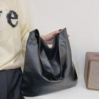 Bolso de hombro de cuero PU Vintage para mujer, bolso Hobo de gran capacidad, bolso de oficina, bolsos de compras simples informales, moda de invierno - details 12