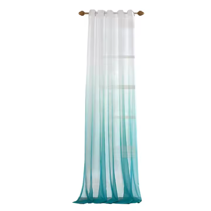 Cortinas de gasa con estampado Simple para sala de estar, dormitorio, balcón, sombreado - 1
