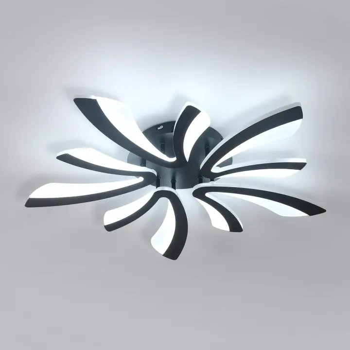Plafón LED Regulable Control Remoto 48W 5400LM 3000K-6500K Día 70cm Ideal para Sala de Estar, Dormitorio, Comedor, Baño, Pasillo Blanco - 1