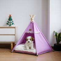 Caseta para mascotas con cojín grueso, tienda de campaña tipo tipi para gatos, lavable, cojín grueso, cama para perros, colchón suave, tienda de campaña plegable para mascotas, uso en interiores. - details 2