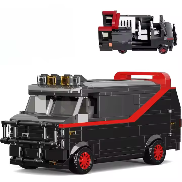 Juego de carpool de furgoneta, réplica clásica de película nostálgica, regalo de cumpleaños de furgoneta para fanáticos, adultos, decoración de escritorio para el hogar para niños (450PCS) - 1