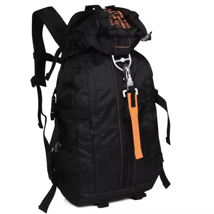 Mochila impermeable de nailon para hombre y mujer, bolsa ligera de viaje para escalada, senderismo, deportes al aire libre, escolar, color negro - 1