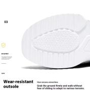 Deportes informales de alta calidad para hombre con parte superior de malla transpirable, suela elástica de PVC, zapatos cómodos para caminar, zapatos de gran tamaño para el verano - details 5