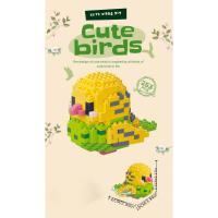 Bloques de construcción de microtaladro para niños, juguete creativo de dibujos animados de pájaro, loro, Gorrión, de partículas pequeñas, para montar, 250 piezas - details 3
