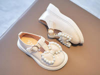 Zapatos de cuero para niña con lazos de perlas, zapatos planos suaves y cómodos con perlas de princesa, primavera y otoño - details 14