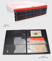 Nuevo 40/60 soportes para billetes de papel colección de álbumes de libros almacenamiento negro rojo azul - details 2