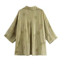 Conjunto de Moda Retro de Verano 2024 para Mujer Camisa Suelta con Estilo Largo, Pantalones de Cintura Elástica - details 5