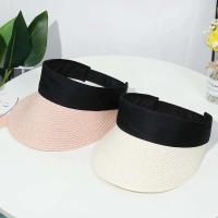 Moda verano vacío superior sol portátil cinta mágica enrollable sombrero de playa gorra de paja ancha mujeres Casual Suncap viseras - details 7