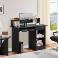 Mesa de Escritorio Blanca Espacio de Almacenamiento con Soporte de Monitor - details 10