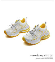 Zapatos de papá de cuero inferior de película de succión nuevos zapatos deportivos de aumento de suela gruesa zapatos de mujer transpirables de malla casual - details 7