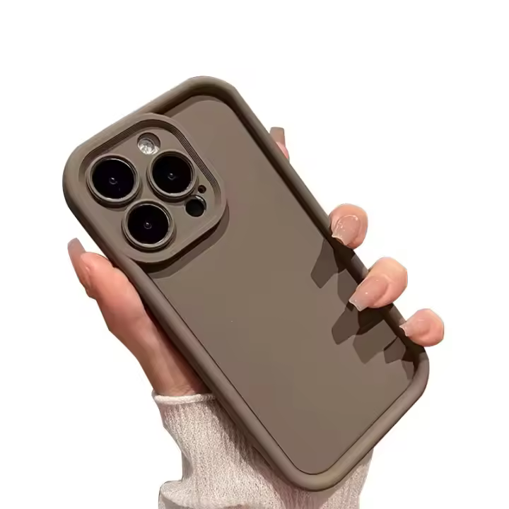 Funda de silicona líquida para iPhone, carcasa suave a prueba de golpes, de lujo, gruesa, mate, para iPhone 15, 13, 14, 11, 12 Pro Max, 15 Plus - 1