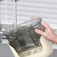 Escurridor de cubiertos de 3 rejillas antideslizante con orificio de drenaje, organizador de palillos, tenedor, cuchara, Color sólido, estante de secado de utensilios duradero para el hogar - details 8