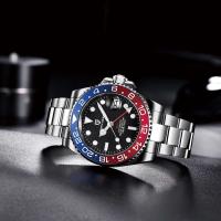 Reloj automático PAGANI DESIGN de ​​lujo Premium nuevo Japón NH34 GMT con cristal de zafiro mecánico con revestimiento AR para hombre reloj masculino - details 14